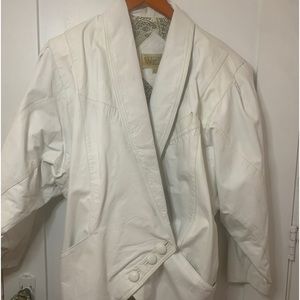 Wilson Women's Cream Leather Jacket